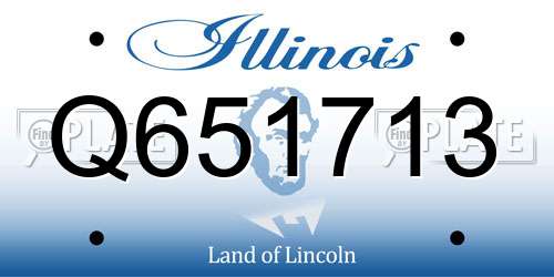 Q651713 Illinois License Plate