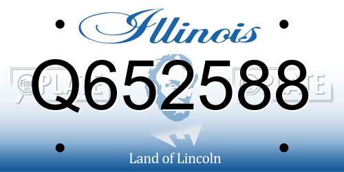 Q652588 Illinois License Plate