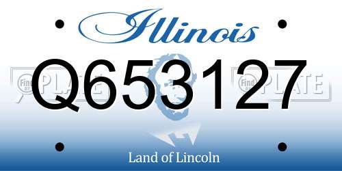 Q653127 Illinois License Plate