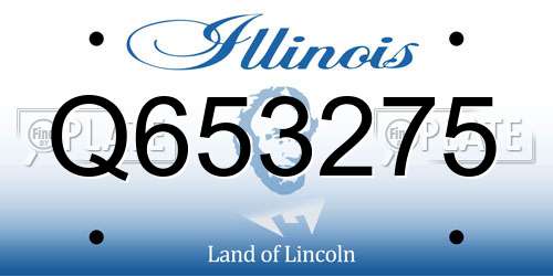 Q653275 Illinois License Plate