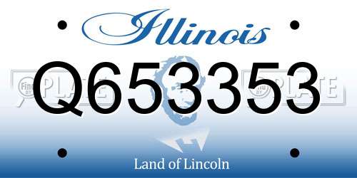 Q653353 Illinois License Plate