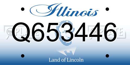 Q653446 Illinois License Plate