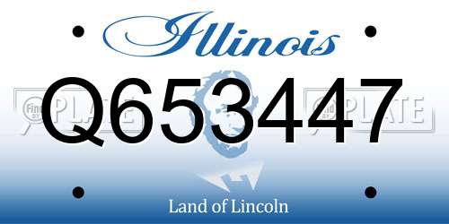 Q653447 Illinois License Plate