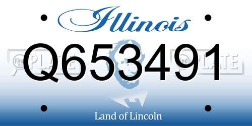 Q653491 Illinois License Plate