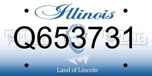 Q653731 Illinois License Plate