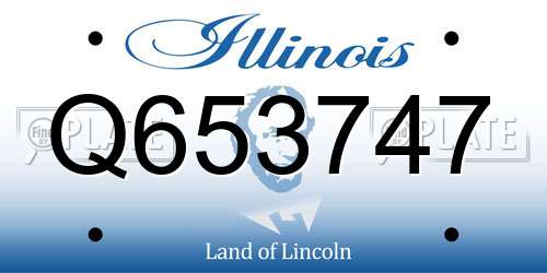 Q653747 Illinois License Plate