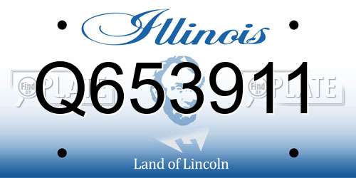 Q653911 Illinois License Plate