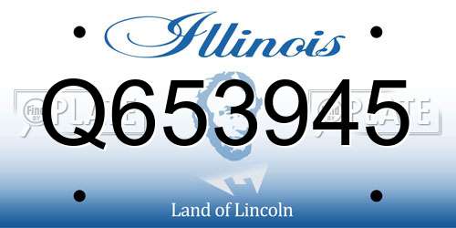 Q653945 Illinois License Plate