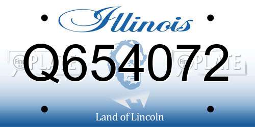 Q654072 Illinois License Plate