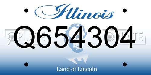Q654304 Illinois License Plate