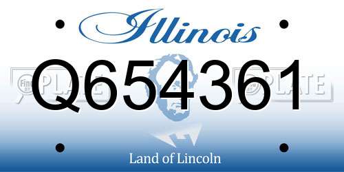 Q654361 Illinois License Plate
