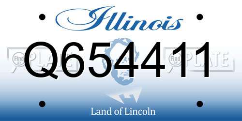 Q654411 Illinois License Plate