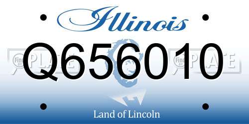 Q656010 Illinois License Plate