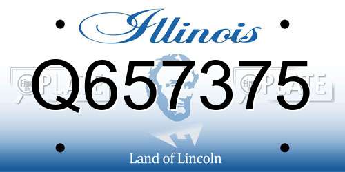 Q657375 Illinois License Plate