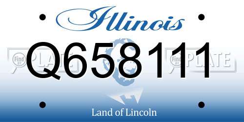 Q658111 Illinois License Plate
