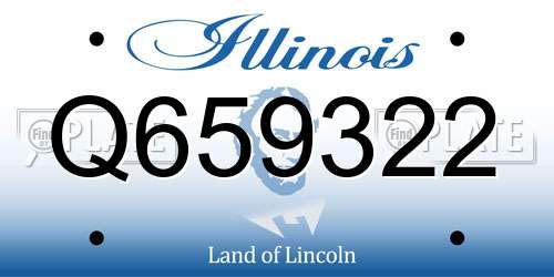 Q659322 Illinois License Plate