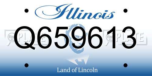 Q659613 Illinois License Plate