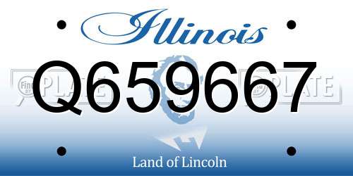 Q659667 Illinois License Plate