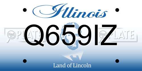 Q659IZ Illinois License Plate