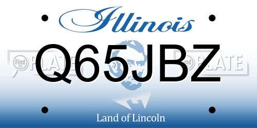Q65JBZ Illinois License Plate