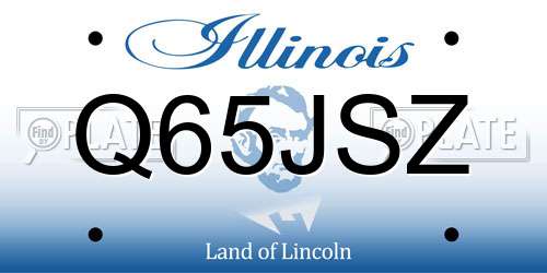Q65JSZ Illinois License Plate