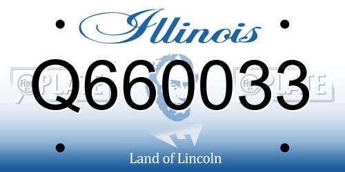 Q660033 Illinois License Plate