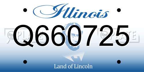 Q660725 Illinois License Plate