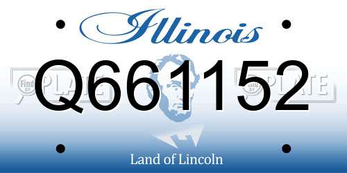 Q661152 Illinois License Plate