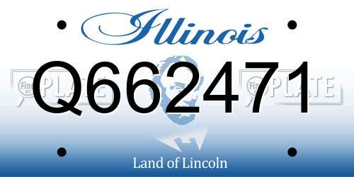 Q662471 Illinois License Plate