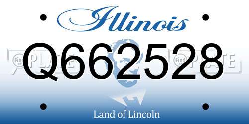Q662528 Illinois License Plate
