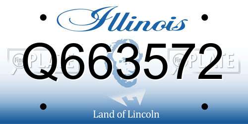 Q663572 Illinois License Plate