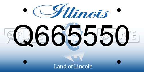 Q665550 Illinois License Plate