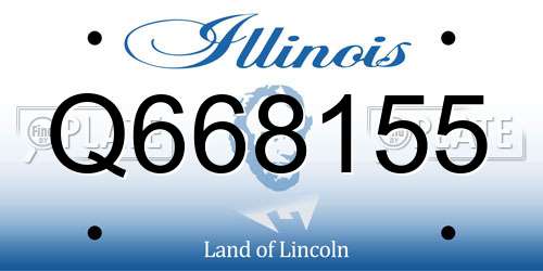 Q668155 Illinois License Plate