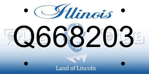Q668203 Illinois License Plate