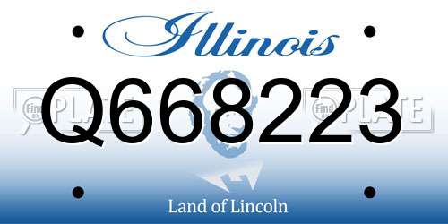 Q668223 Illinois License Plate