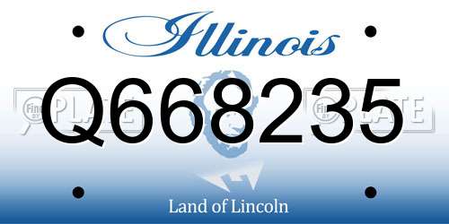 Q668235 Illinois License Plate
