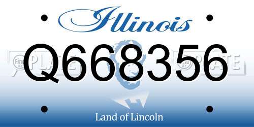 Q668356 Illinois License Plate