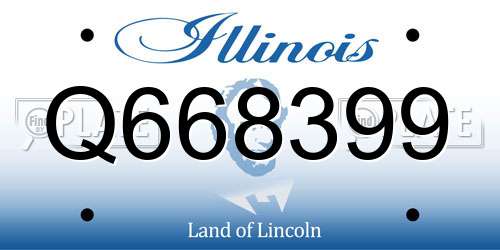 Q668399 Illinois License Plate