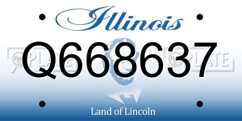 Q668637 Illinois License Plate