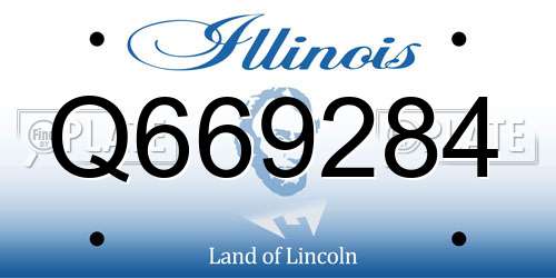 Q669284 Illinois License Plate