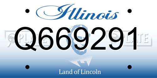 Q669291 Illinois License Plate