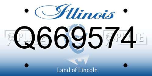 Q669574 Illinois License Plate