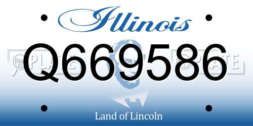 Q669586 Illinois License Plate