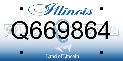 Q669864 Illinois License Plate