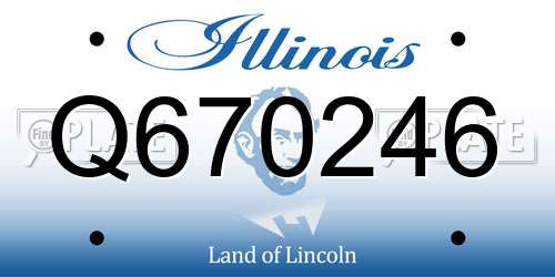 Q670246 Illinois License Plate