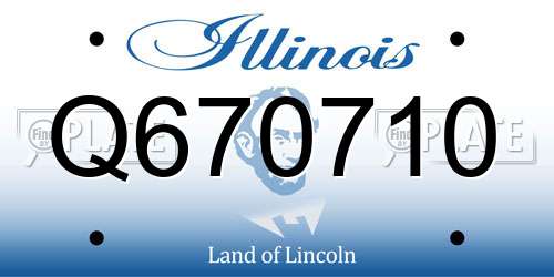 Q670710 Illinois License Plate