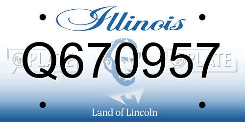 Q670957 Illinois License Plate