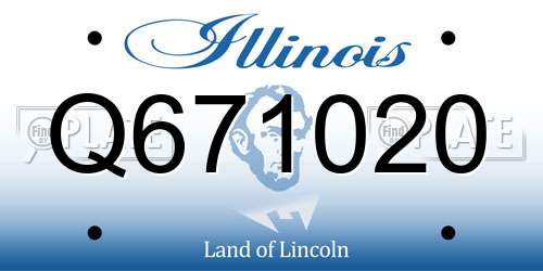 Q671020 Illinois License Plate