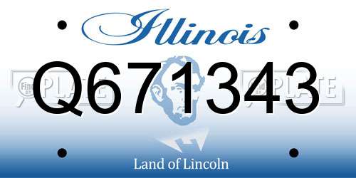 Q671343 Illinois License Plate