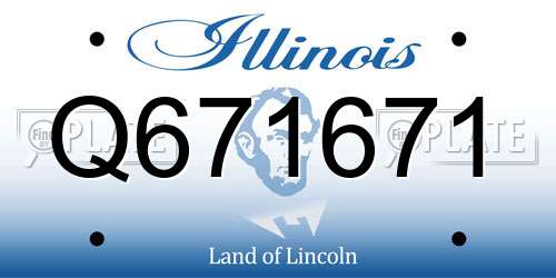 Q671671 Illinois License Plate